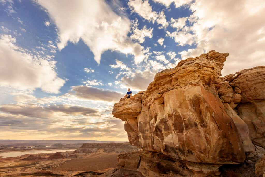 Jared Dillingham on a day trip from Page, AZ, to Alstrom Point, Utah