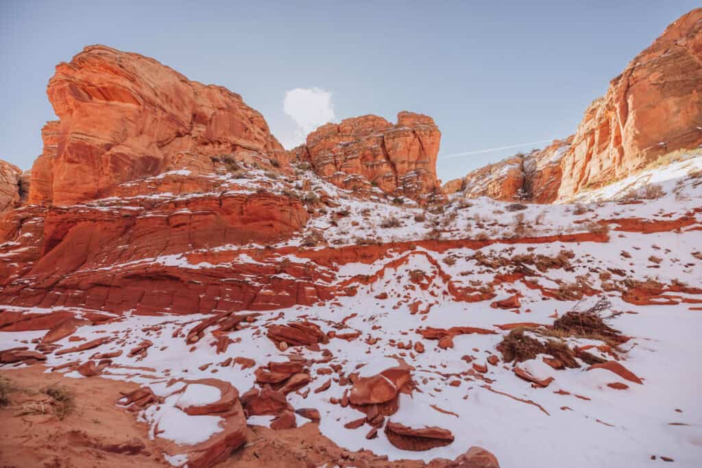 Snow in Arizona: Antelope Canyon X