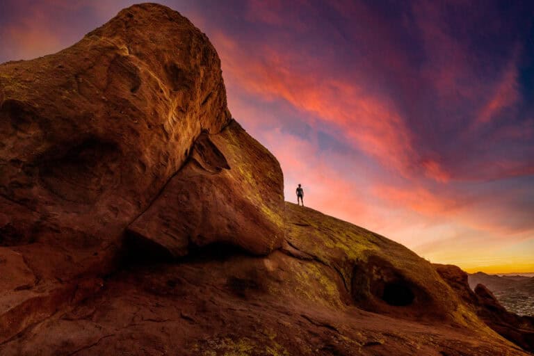 Camelback Mountain sunset in Phoenix, AZ