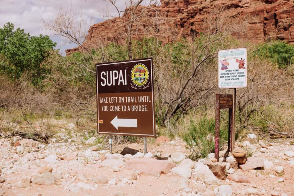 Village of Supai sign