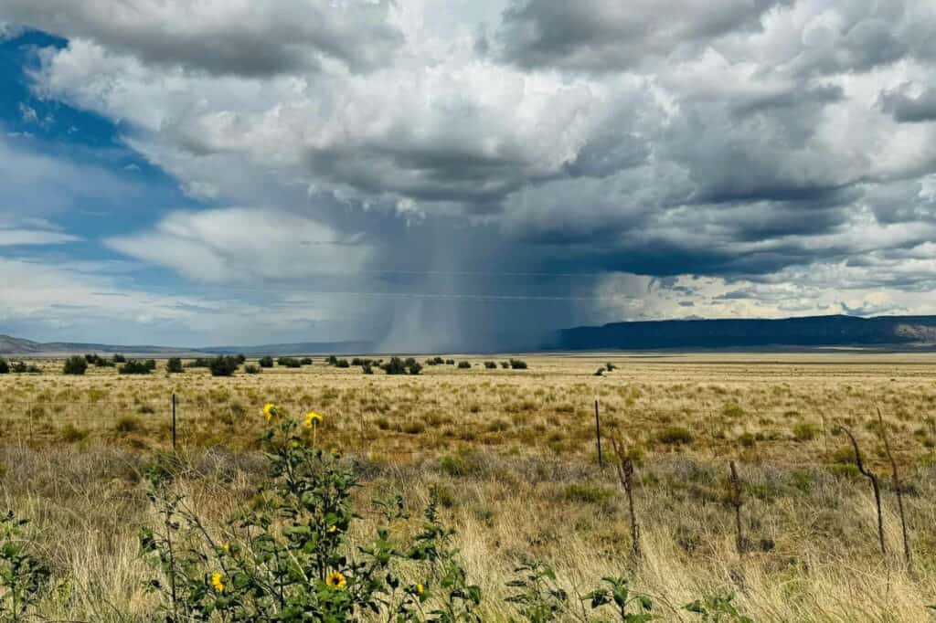 A monsoon storm in August of 2024 near Havasupai Falls