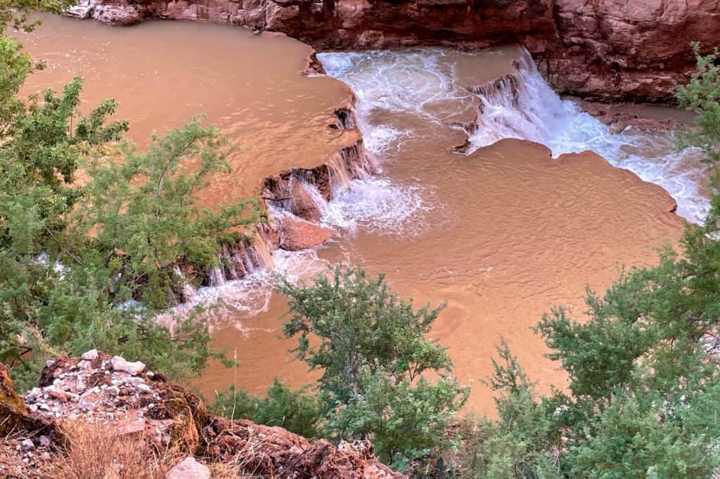 Beaver Falls in a flood