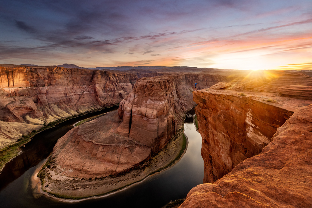 Horseshoe Bend at sunset