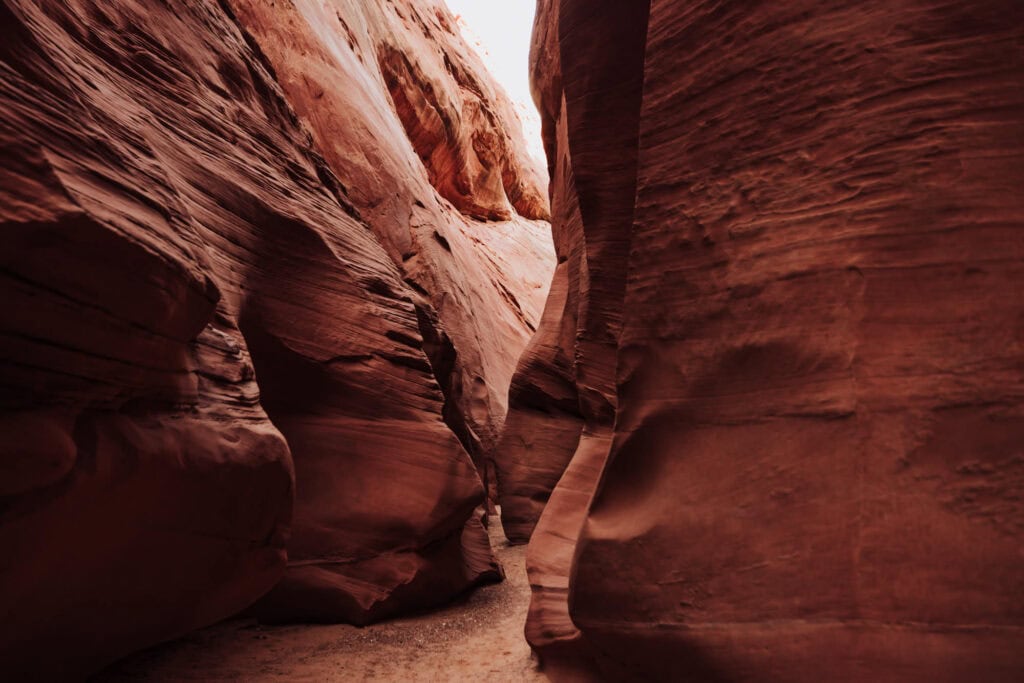 Hiking through Antelope Canyon while on a kayaking tour