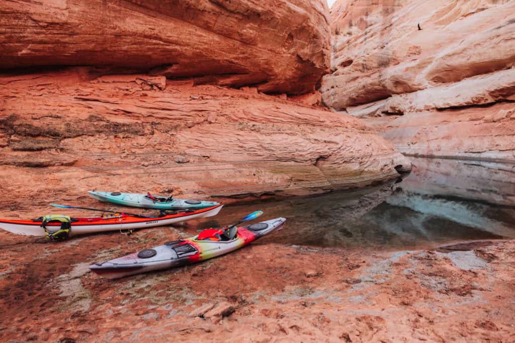 Antelope Canyon empties into Lake Powell