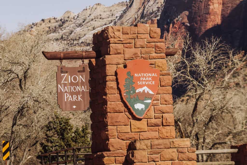 Zion in winter