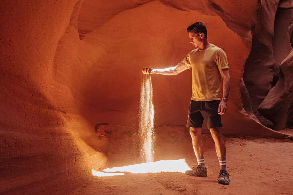 Light beams at Antelope Canyon