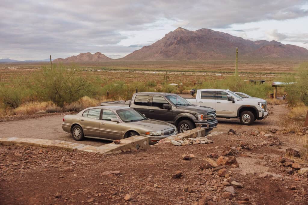 Parking at Picacho Peak