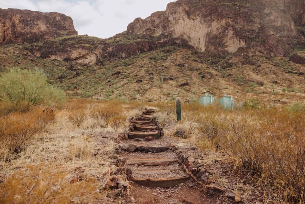 The start of the Hunter Trail to the summit of Picacho Peak