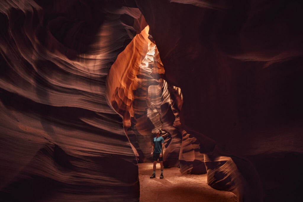 Jared Dillingham in Upper Antelope Canyon Arizona