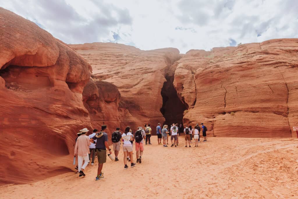 The entrance of Upper Antelope Canyon