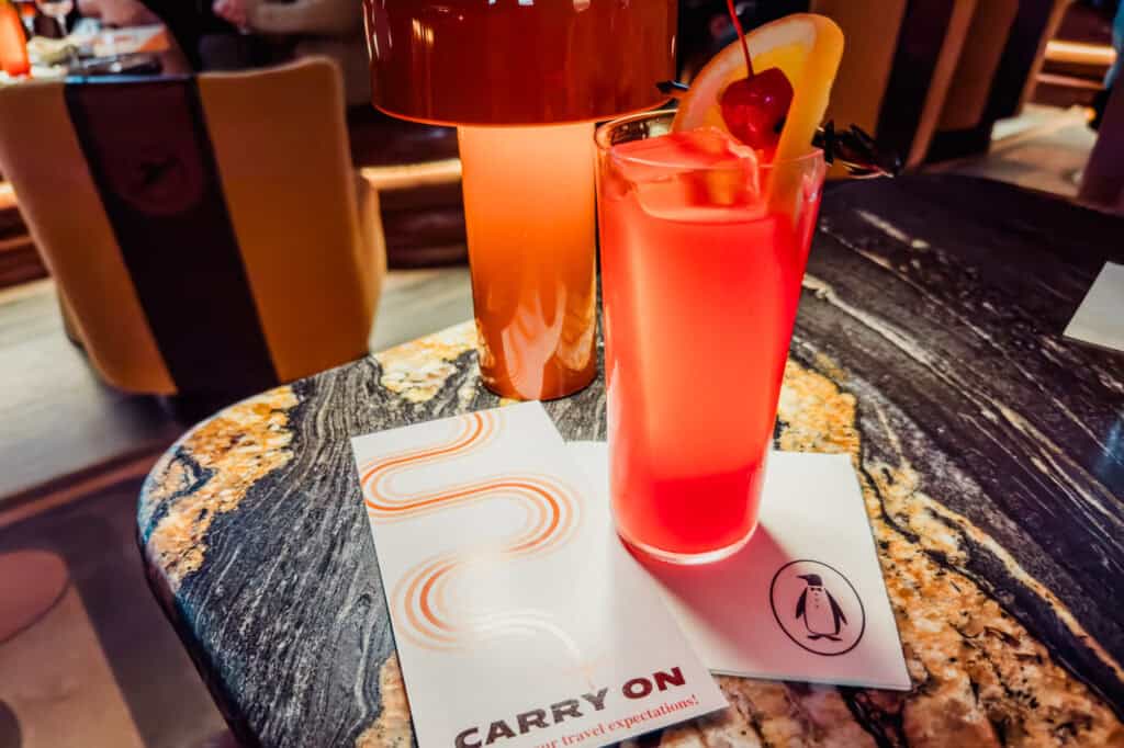 A cocktail at Carry On Bar