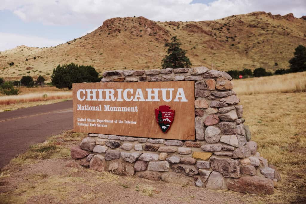 The entrance to Chiricahua National Monumen