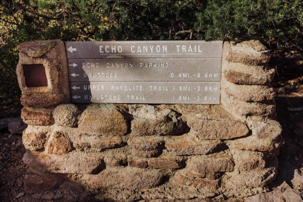 Echo Canyon Trailhead