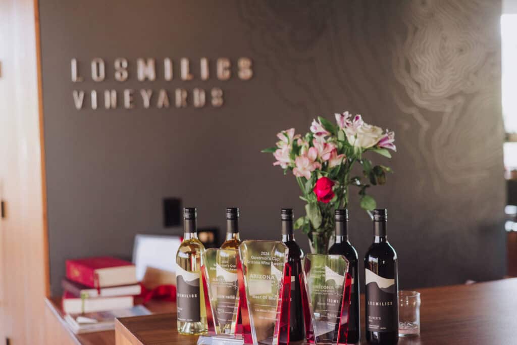 A wine tasting at Los Milics in Elgin