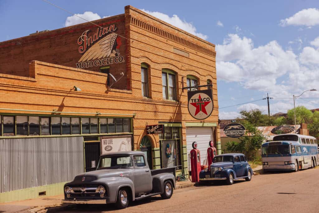 The Greyhound Bus on Erie Street in Lowell, Arizona