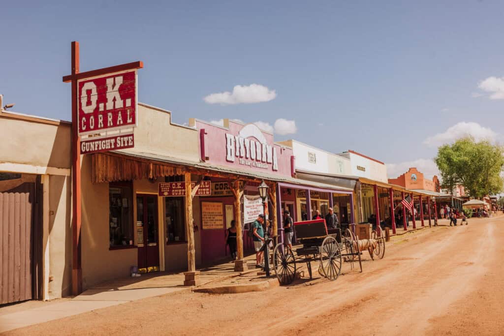 The OK Corral is a replica of the original on Allen Street in Tombstone, AZ