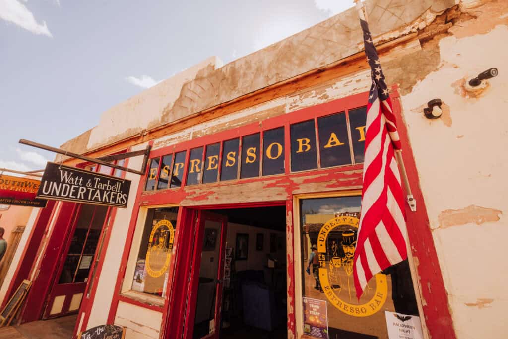 A coffee shop on Allen Street in Tombstone, Arizona