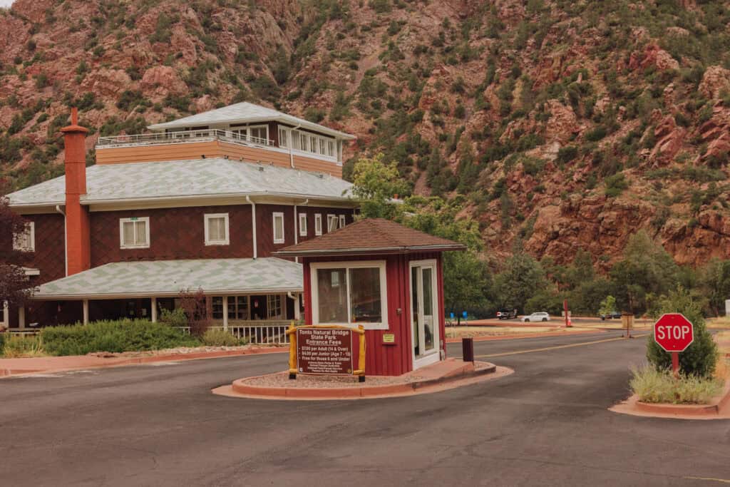 The entrance to the park