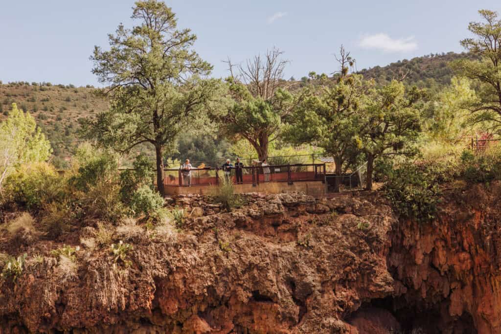 A viewpoint at Tonto Natural Bridge