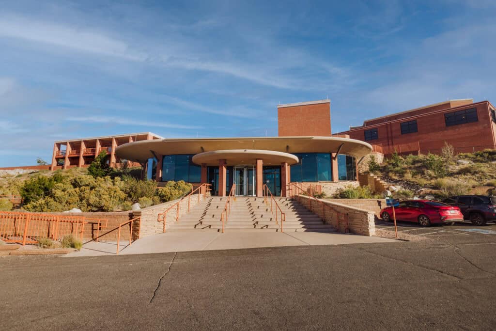 The museum and visitor center at Meteor Crater in AZ