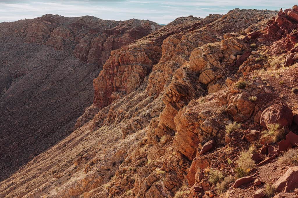 You can see the inverted rock from the force of the meteorite's impact