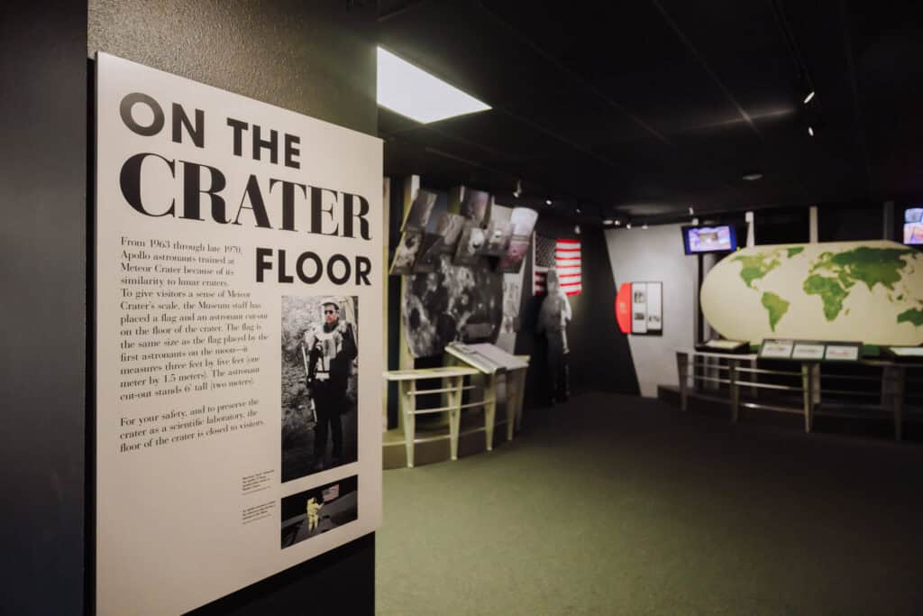 The museum, which includes NASA's history at the crater