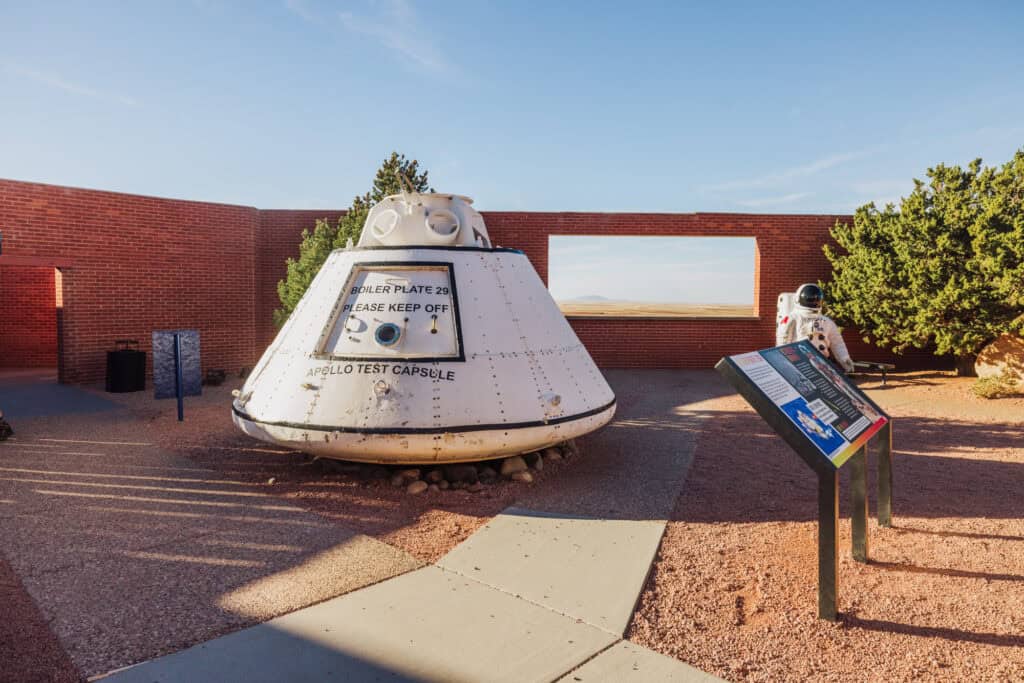 The Apollo capsule at Meteor Crater