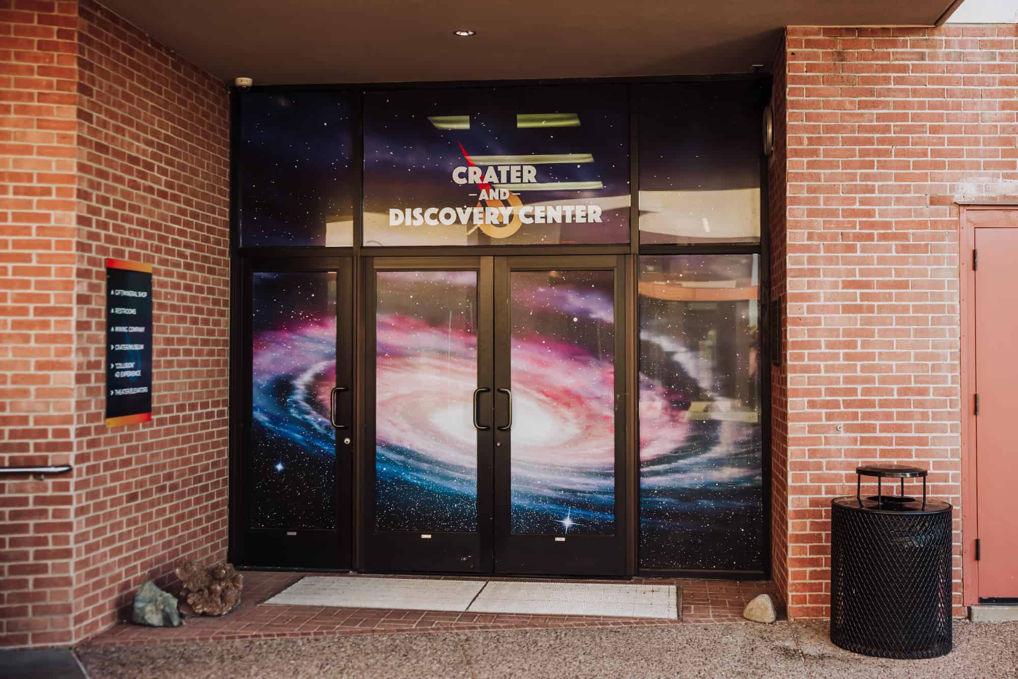 The entrance to the Meteor Crater visitor center