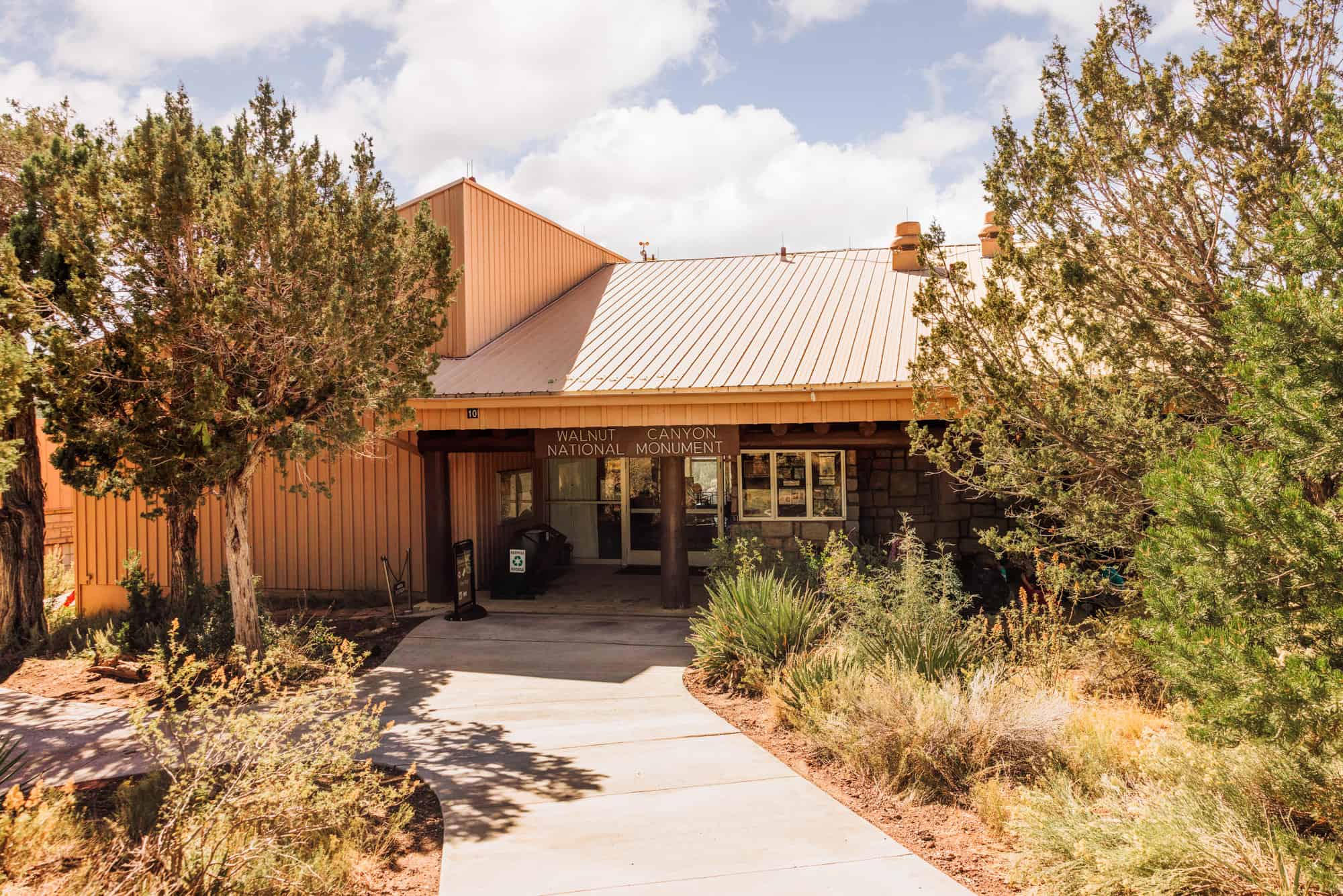 The visitor center at Walnut Canyon