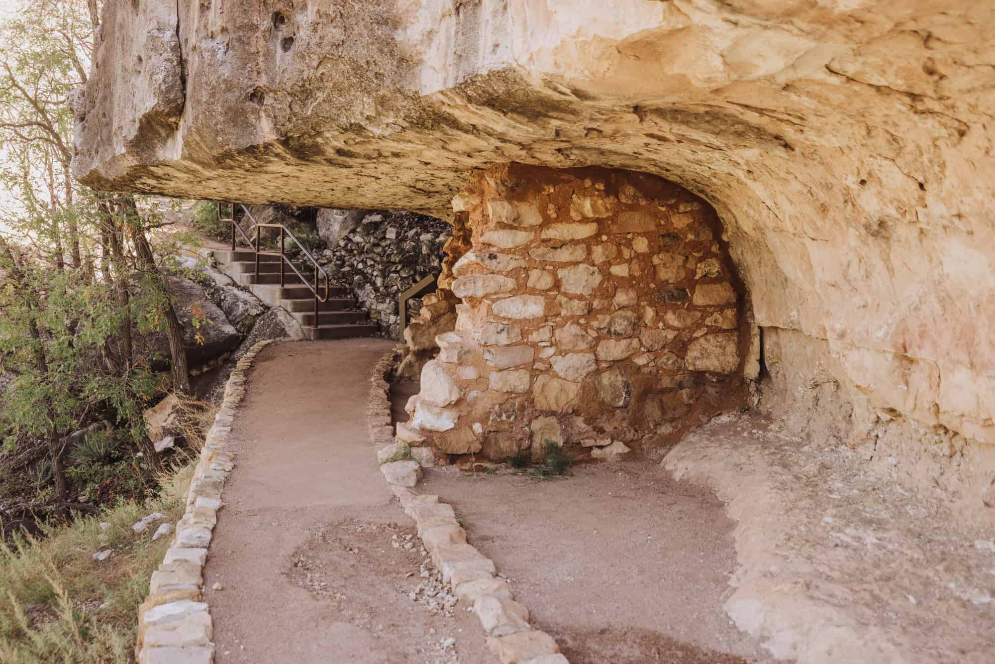 The preserved ancient cliff dwellings