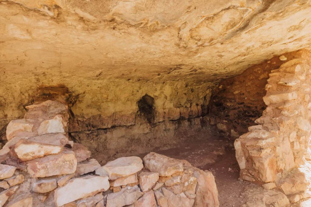 Living quarters in a cave near Flagstaff