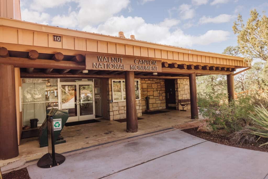 The visitor center at Walnut Canyon, where you pay an entrance fee