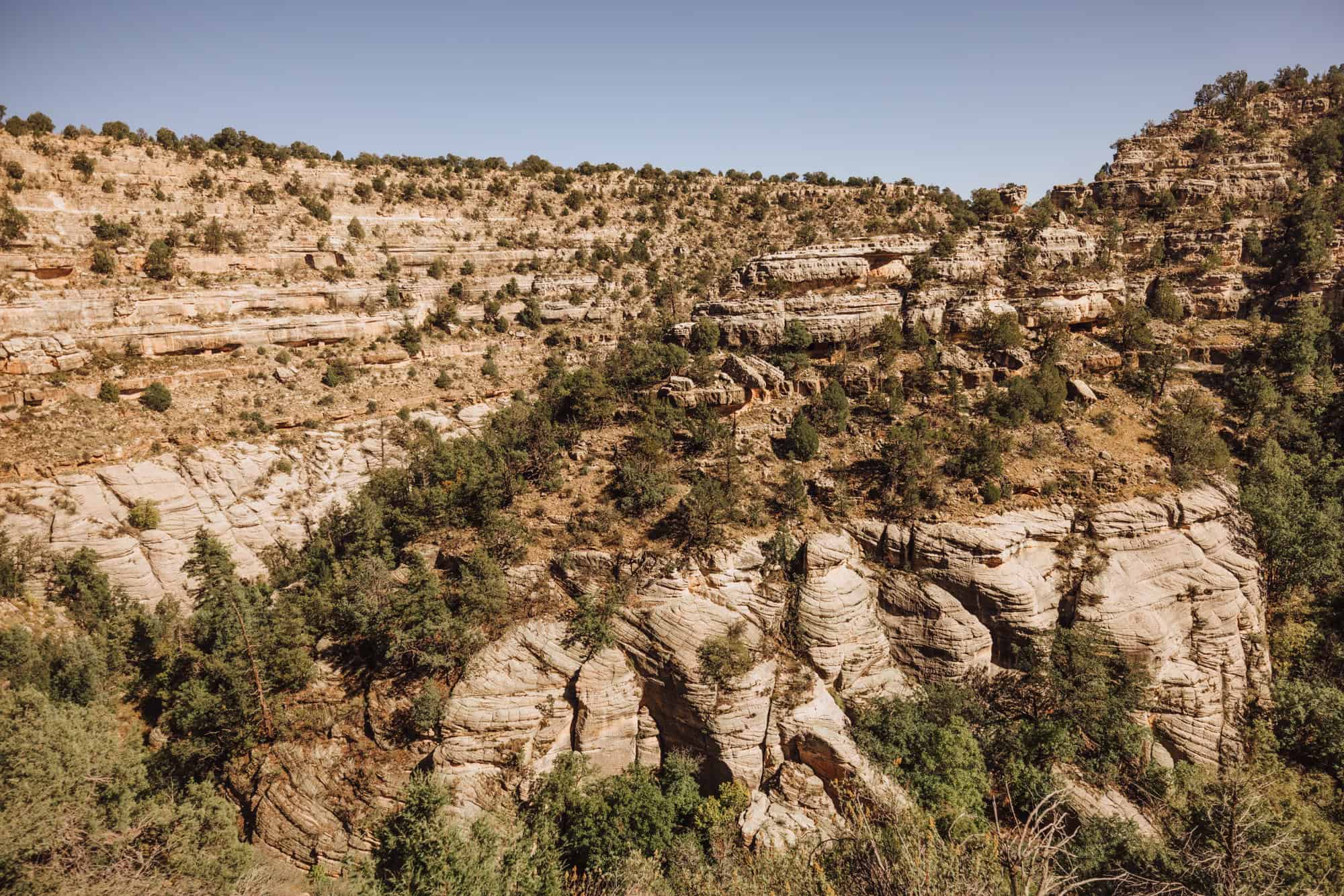 A view across the canyon in autumn.