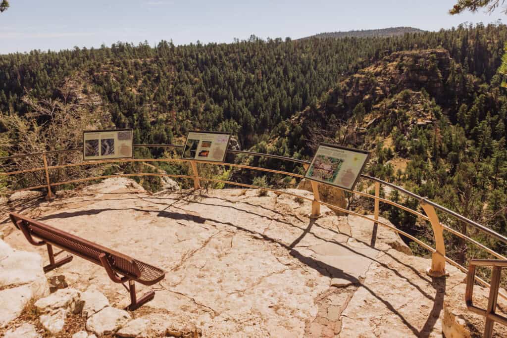 A viewpoint at Walnut Canyon