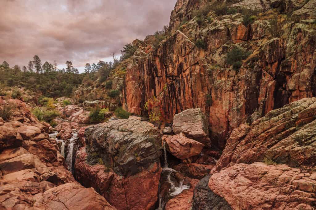 Some of the waterfalls near Payson, Arizona