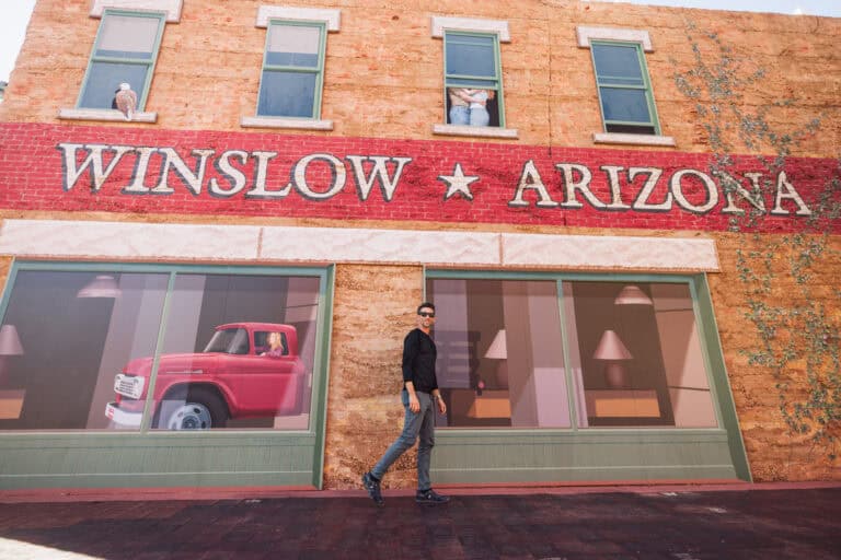 Jared Dillingham in "Standin on a Corner" Park in WInslow, AZ