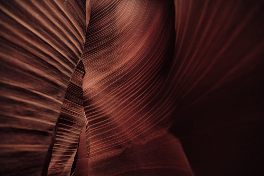 The wavy orange walls of Antelope Canyon