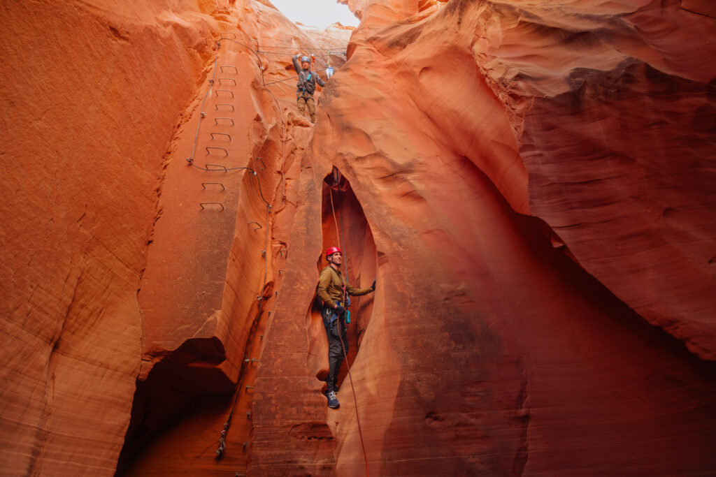 rock climbing at Antelope Ridge in Page AZ