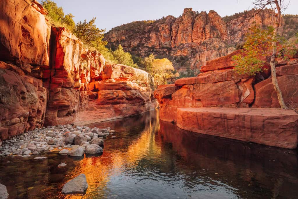 The Crack at Wet Beaver Creek, a great swimming hole in Arizona