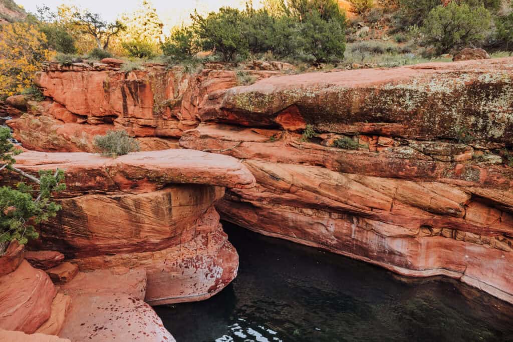 The swimming hole known as "the crack" at Wet Beaver Creek in AZ