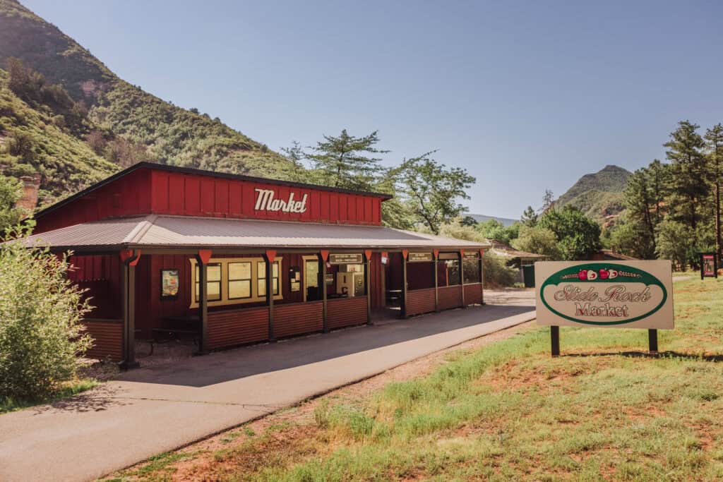 The market at Slide Rock State Park